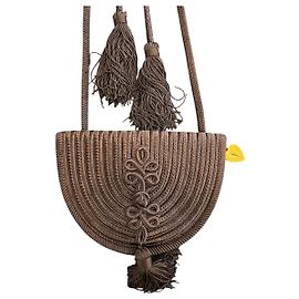 Yves Saint Laurent Borsa a tracolla YSL in pelle intrecciata nera Altro
