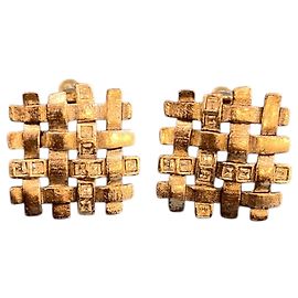 Orecchini a clip in metallo tono argento Yves Saint Laurent Altro