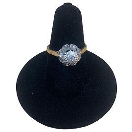 Autre Marque Anello "Solitaire" in oro giallo e bianco 18K Altro