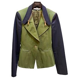 Givenchy Green and Midnight Blue Tailored Jacket Other