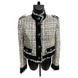 Dolce & Gabbana Jaqueta de tweed com acabamento em crepe cropped Dolce&Gabbana Outro