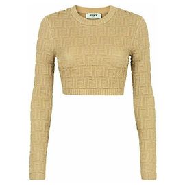 Fendi Gold Embossed FF Top in Lurex Other