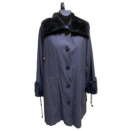 Abrigo largo de piel negra de Yves Saint Laurent Otro