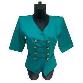 Yves Saint Laurent Turquoise Short Sleeves Jacket Other