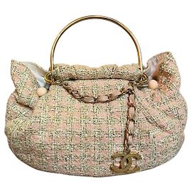 Borsa in tweed Chanel rosa e verde 2005 Altro