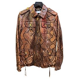 Giacca in Pitone Marrone e Oro Gucci Altro