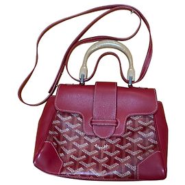 Goyard Mini Saigon in pelle rossa morbida e tela Goyardine Altro