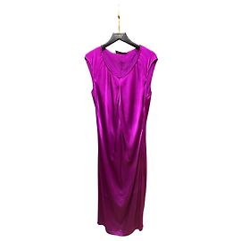 Robe en satin violet Yves Saint Laurent Autre