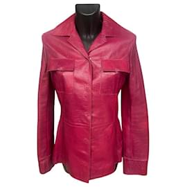 Dolce & Gabbana Dolce&Gabbana Cherry Pink Leather Jacket Other