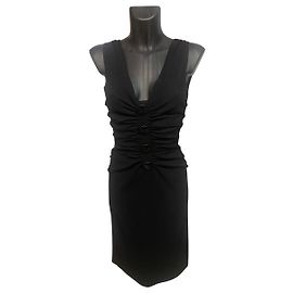 Dolce & Gabbana black sheath v-neck dress Other