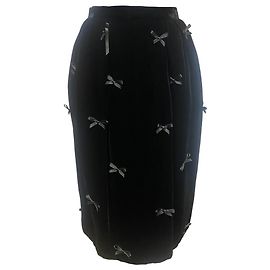Christian Dior Black Skirt with Bows Other