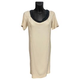 Prada Ecru Dress with Black Silk Bow Other