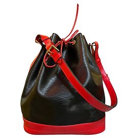 Borsa Noé Louis Vuitton 1996 in pelle Epi nera e rossa Altro
