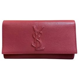 Yves Saint Laurent YSL Rosa Leder Clutch Andere