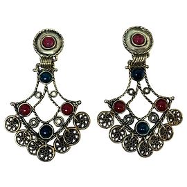 Autre Marque Non Signed Multicolor Loop Pendant Earring Other
