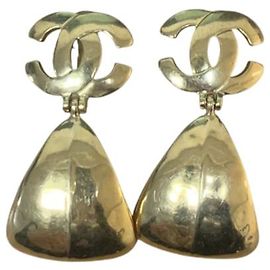 Chanel Coco Mark Gold-tone Clip-on Drop Earrings Other
