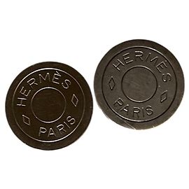Hermès Hermes silver-toned clip earrings Other