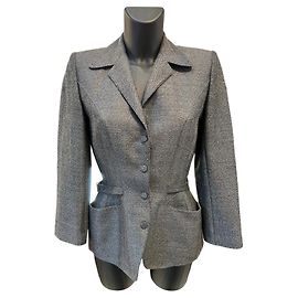 Thierry Mugler Kurze graue Mugler-Jacke Andere