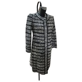 Marc Jacobs Black & White Tweed Coat Size 4 Vintage Designer Jacket Other