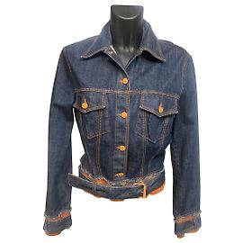 Autre Marque Vintage JPG Jean’s Denim Jacket Leather Trim Other