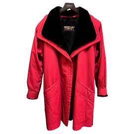 Yves Saint Laurent Red Fur Coat Other