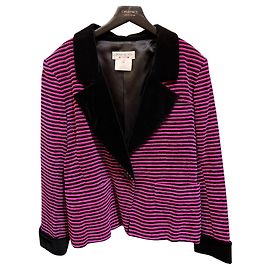 1993 Yves Saint Laurent Black Striped Tailored Jacket Other