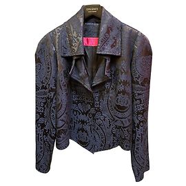 Veste sur mesure Christian Lacroix motif bleu Autre