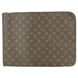 Louis Vuitton Porte-documents en toile monogramme vintage Marron