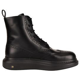 Alexander McQueen Hybrid Brogue Boot Black Leather Men EU 42 Black