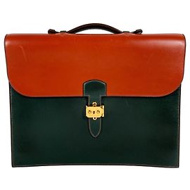 Hermès Hermes Briefcase Sac à Dépêches 38 Marron Kaki