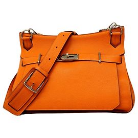 Hermès Borsa a Spalla Hermes Jypsiere 34 Verso Arancione Senape