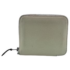 Monedero de cuero blanco Hermès Blanco