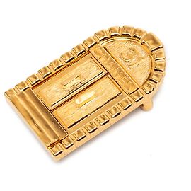 Chanel Gold Plated 31 Rue Cambon Tür-Pin Brosche Golden