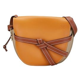 Bolsa de ombro Anagram Gate da Loewe Marrom Cinza