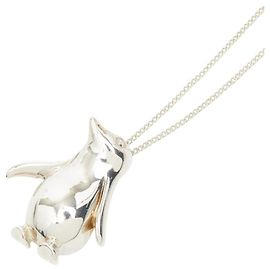 Halskette mit Anhänger im Pinguin-Motiv von Tiffany & Co. Silber