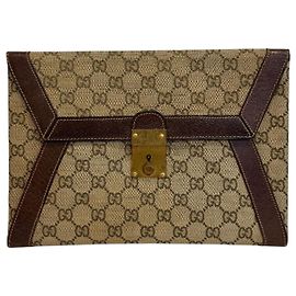Gucci Old Gucci Letter Pouch Brown