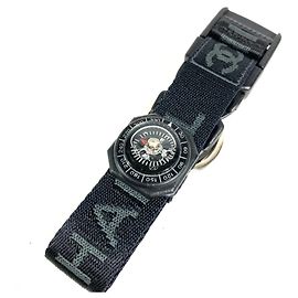 Chanel Black Canvas Charm Bracelet Black