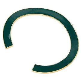 Pulseira de bangles curva Bottega Veneta Prata Dourado Verde