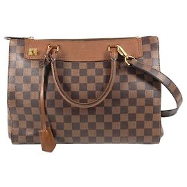 Bolsa Damier Greenwich Louis Vuitton Marrom