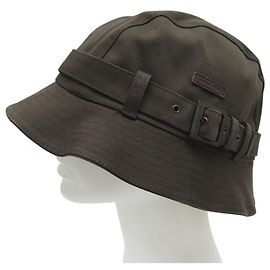 LOUIS VUITTON BOB-HUT 58 AUS BRAUNER BAUMWOLLE MIT DAMIER-INNENFUTTER Braun