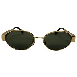 Céline Occhiali da sole Celine Triomphe in metallo dorato D'oro Metallico