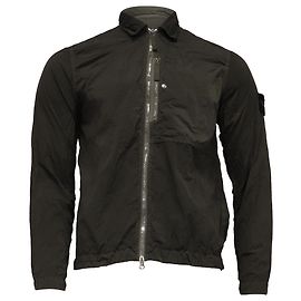 Stone Island Chest-Pocket Shirt in Green Polyamide Green Olive green