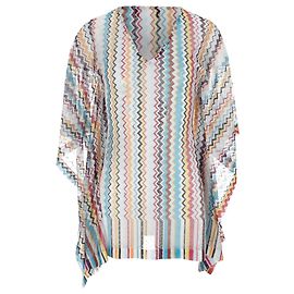 Robe Mini Kaftan Imprimée Zig-Zag Missoni Mare en Polyester Multicolore Multicolore