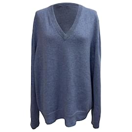 Céline Pull V-neck Celine en cachemire bleu Bleu Bleu clair