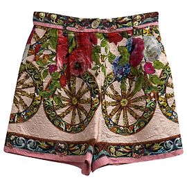 Dolce & Gabbana Printed Shorts in Multicolor Viscose Multiple colors