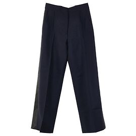 Calças de lã e mohair Burberry Preto Azul