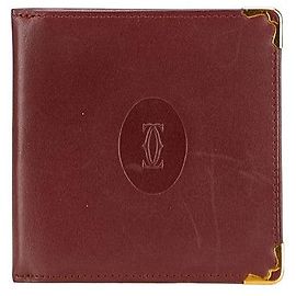 Carteira de couro Cartier Must Line Marrom Bordeaux