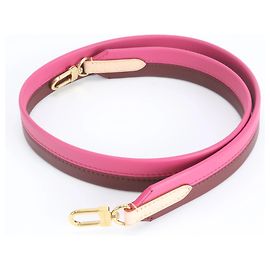 Sangle en cuir Louis Vuitton Rose Rouge