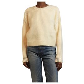 3.1 Phillip Lim Pull en tricot crème avec diamants - taille S Écru