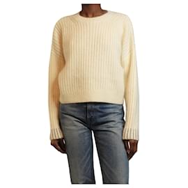 3.1 Phillip Lim Creme Strickpullover mit Diamanten - Größe S Roh